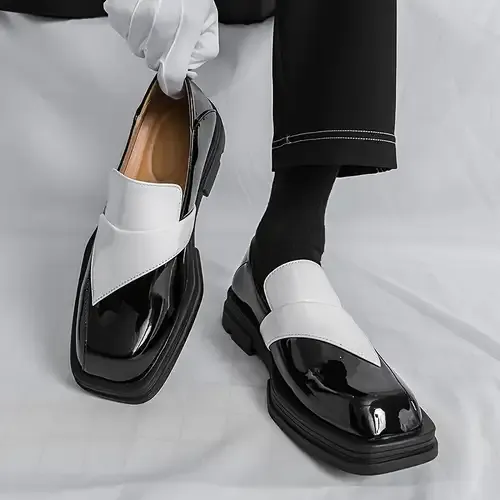 trendy thick-soled white casual leather shoes