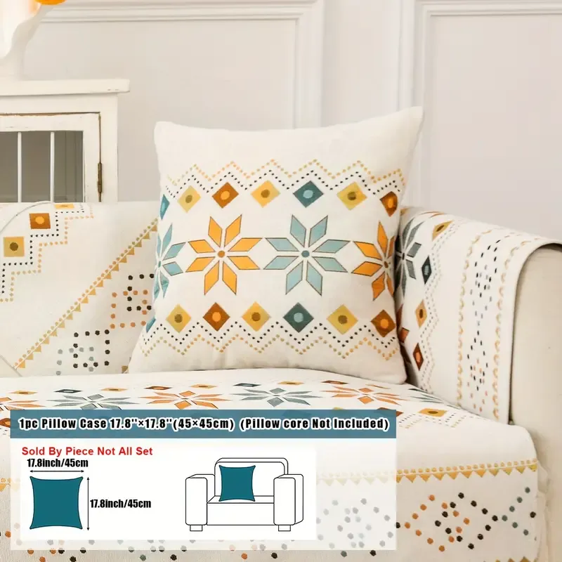 Bohemian style velvet sofa cover set