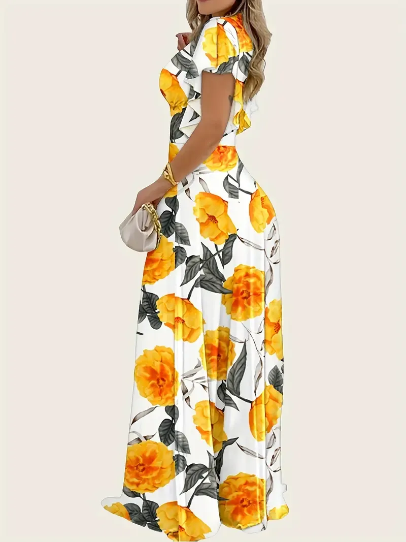 Elegant Flutter Sleeve Dress
