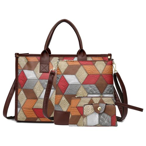 Fashionable Patchwork Crossbody Handbag