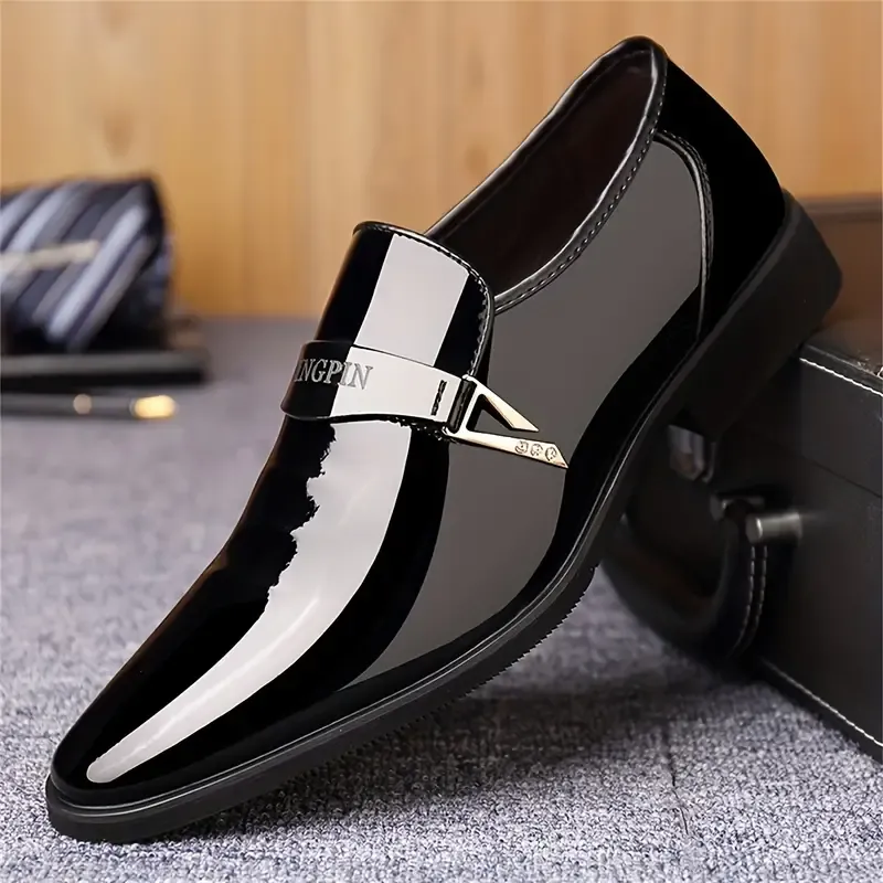 Plus Size Men's Comfy Slip-On Dress Shoes