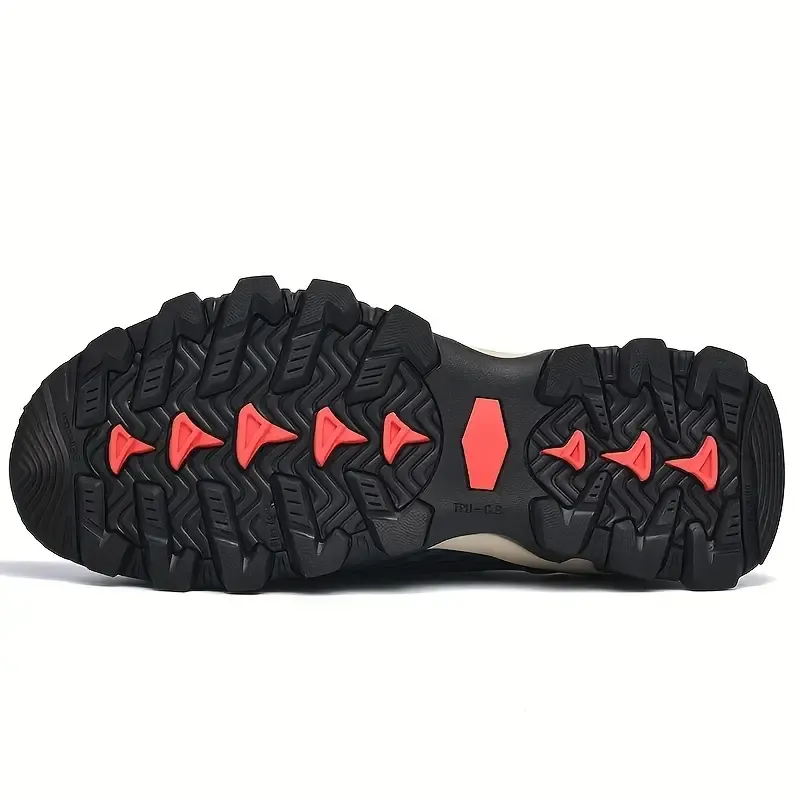 Men's Lightweight Mesh Sports Shoes, Casual Non-slip Rubber Sole Sneakers For Outdoor Hiking Camping Running Athletic Sports