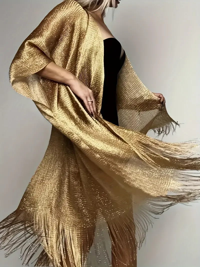 Plus Size Solid Tassel Top