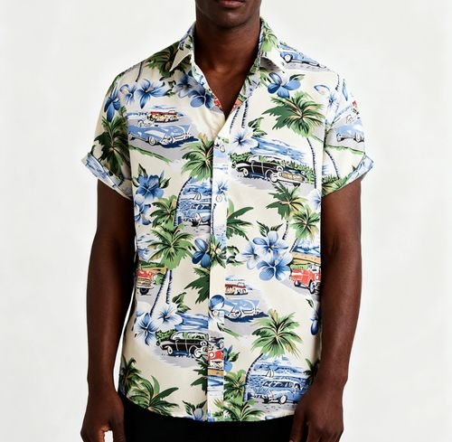 Men's casual Hawaiian shirt