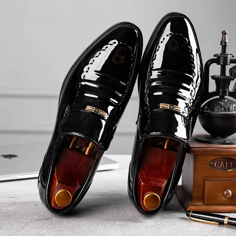 Preferred large size breathable business formal leather shoes