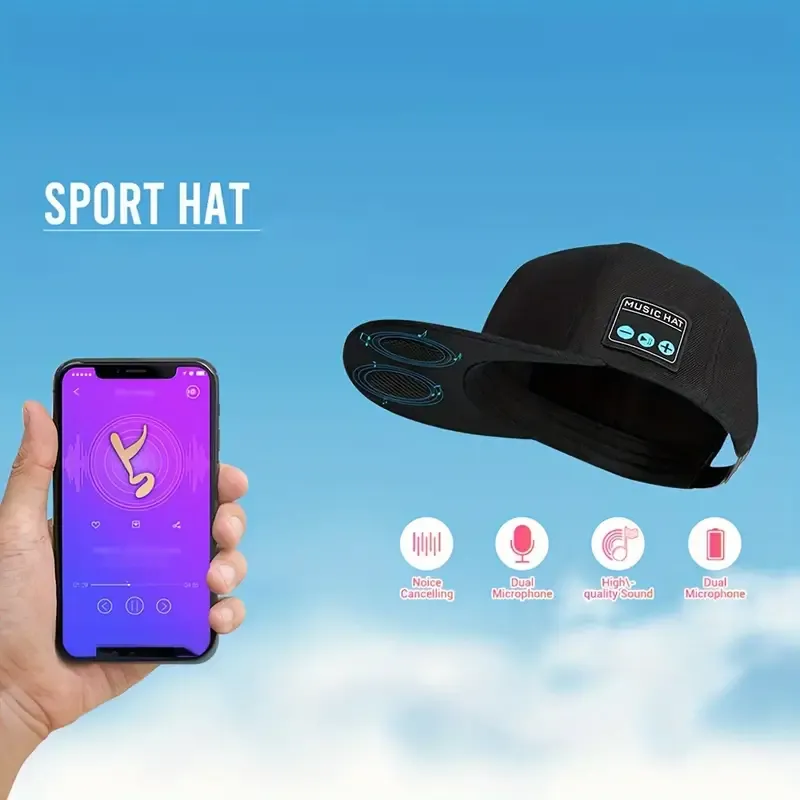 Wireless Stereo Baseball Cap Headphones