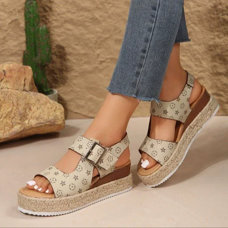 rubber open-toe platform shoes for women