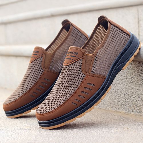 New style men's shoes summer men's slip-on breathable mesh shoes