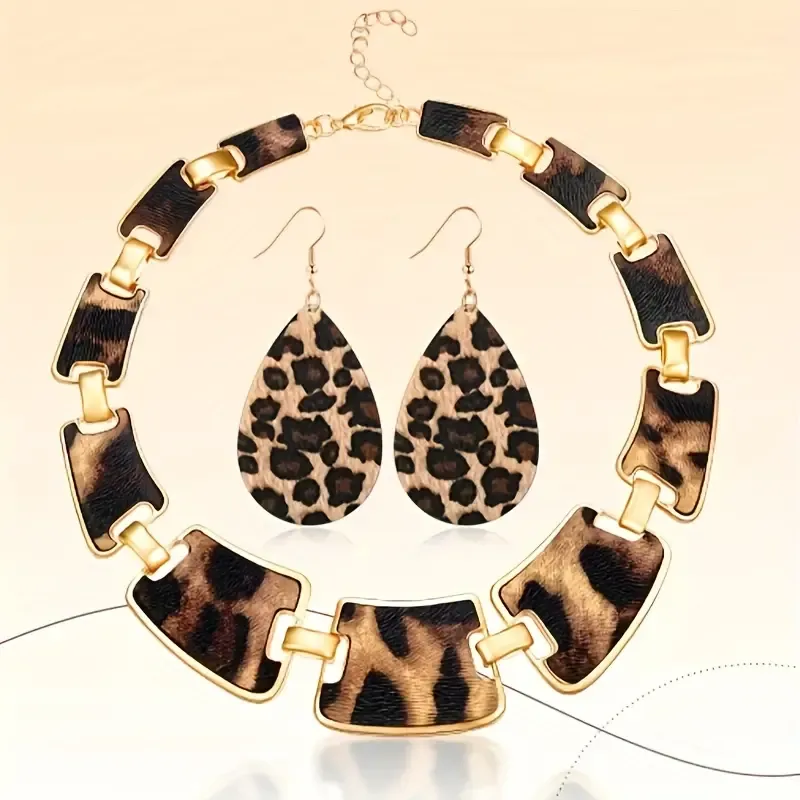 Leopard Print Jewelry Set