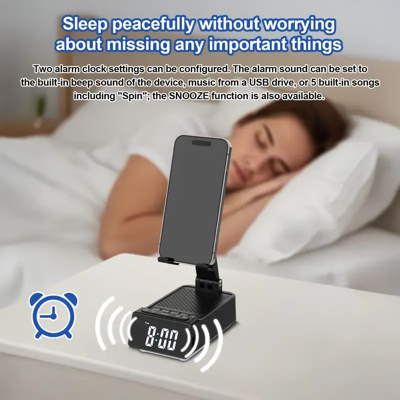 Birthday Gifts for Men Women, Cell Phone Stand Wireless Speaker with Anti-Slip Base, HD Sound, Stocking Stuffer Cool Gadget, Anniversary Idea Gift for Him Her Husband Wife Dad Mom, dad gift, induction speaker for iPhone