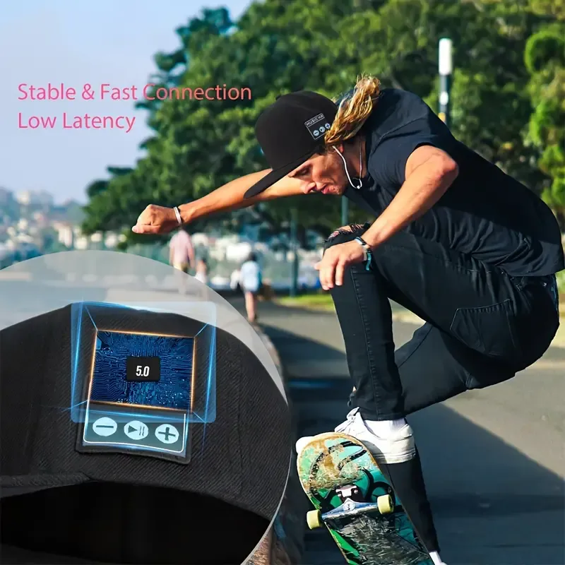 Wireless Stereo Baseball Cap Headphones