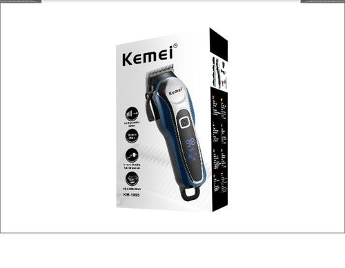 Hair trimmer with adjustable blade KM-1995 - No hair gets stuck. LCD liquid crystal digital display hair trimmer for electric hair scissors.