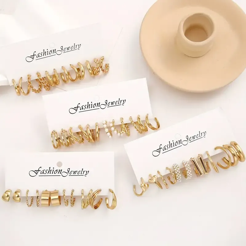 Vintage Hoop Earrings Set