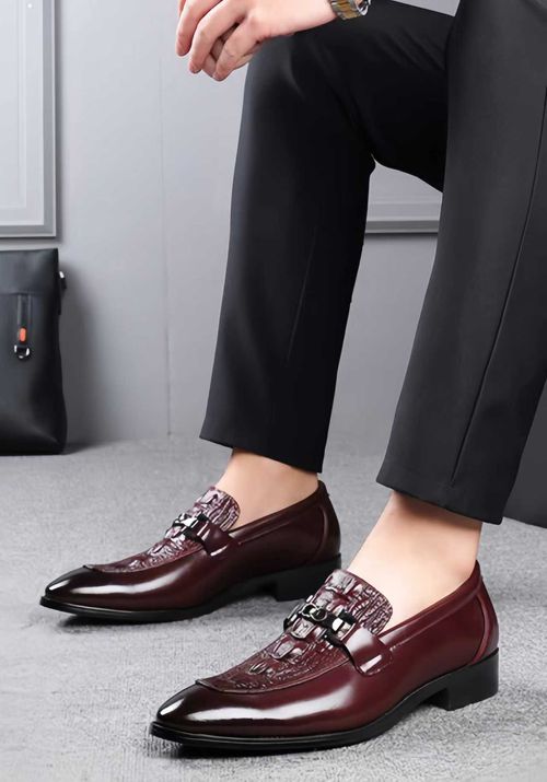 Amazon wish LAZADA cross-border casual leather shoes British fashion pointed men's leather shoes