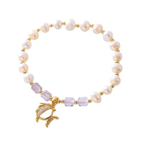 Natural freshwater pearl beaded bracelet