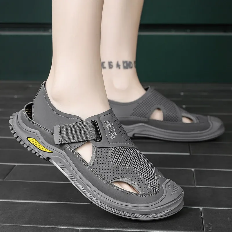 Men's Breathable Slip-On Sandals with Adjustable Straps