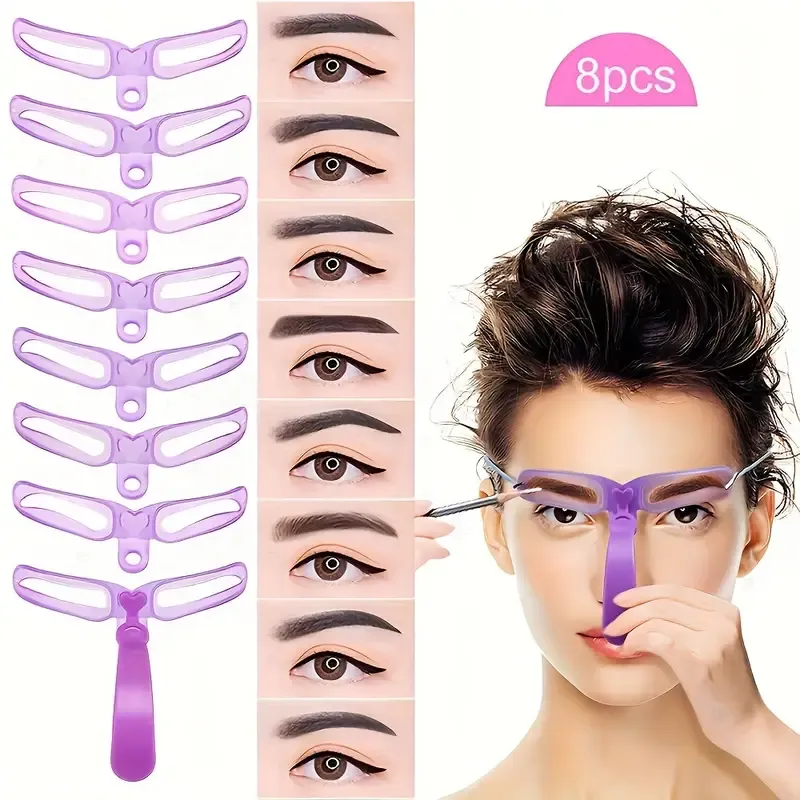 8pcs Easy-Grip Eyebrow Shaping Kit