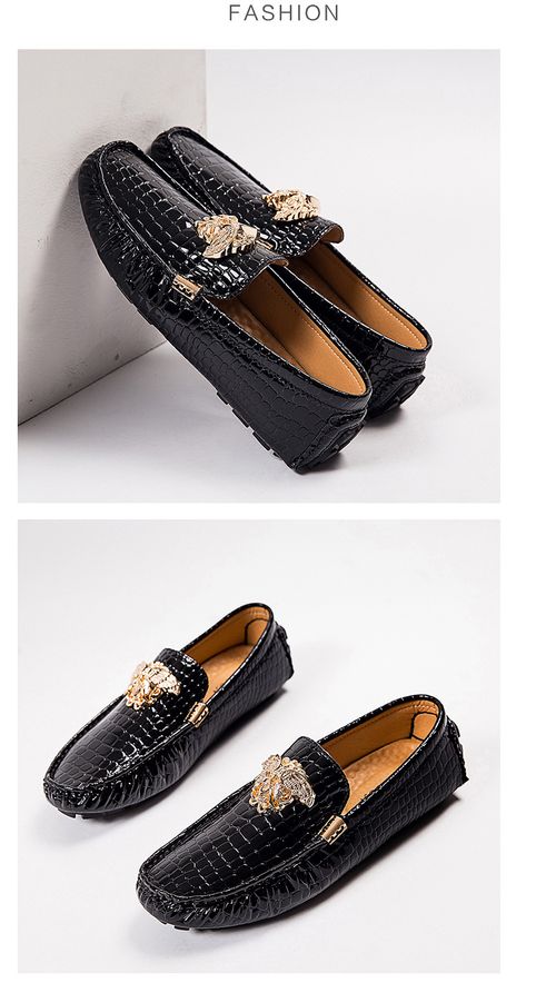 Summer 2025 crocodile leather men's lightweight leather shoes