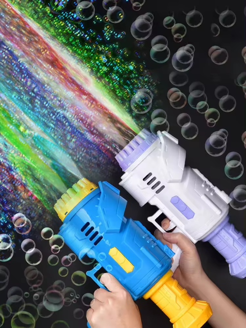 🎁Give children birthday gifts🎁 69-hole bubble gun with colorful LED lights