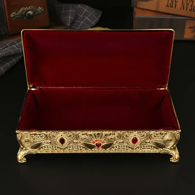 Metal Craft Peacock Jewelry Box