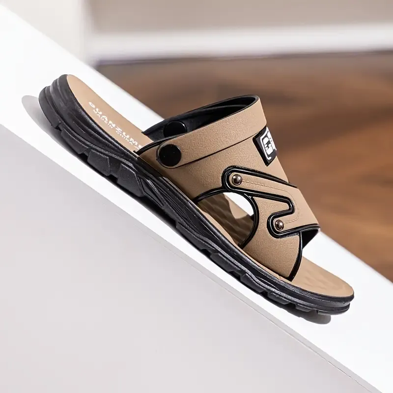 Men's Alphabet Design Casual Dual-Purpose Sandals Slippers