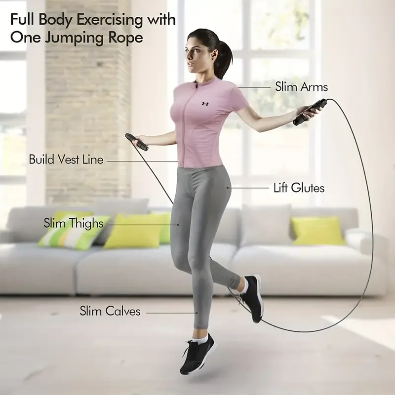 1pc Adjustable Tangle-Free Jump Rope - Rapid Speed, Non-Slip Foam Handle, Perfect for Fitness, Sports, Home Gym & Weight Loss!