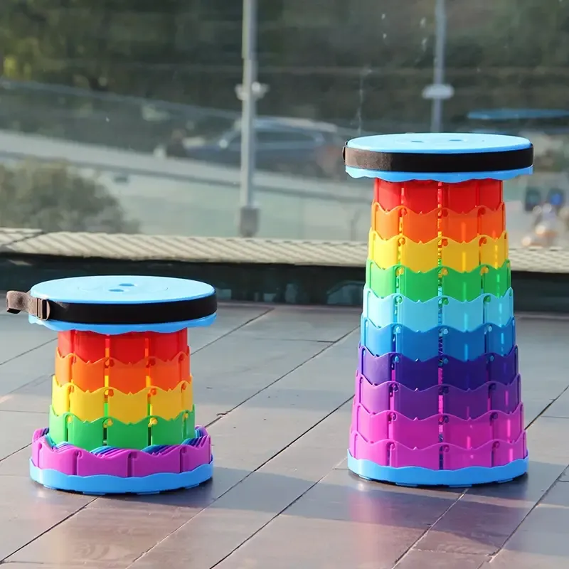 Rainbow Portable Telescopic Stool