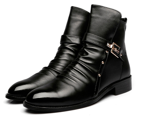 men's british style martin boots short leather boots