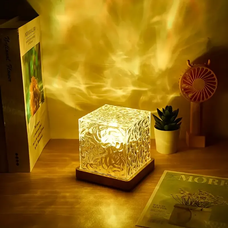Acrylic Touch Controlled USB Night Light, 3-Color Changing, 36V Safe, for Bedroom, Living Room, Party, Dinner, Valentine's Day, Christmas Decor, No Battery Included