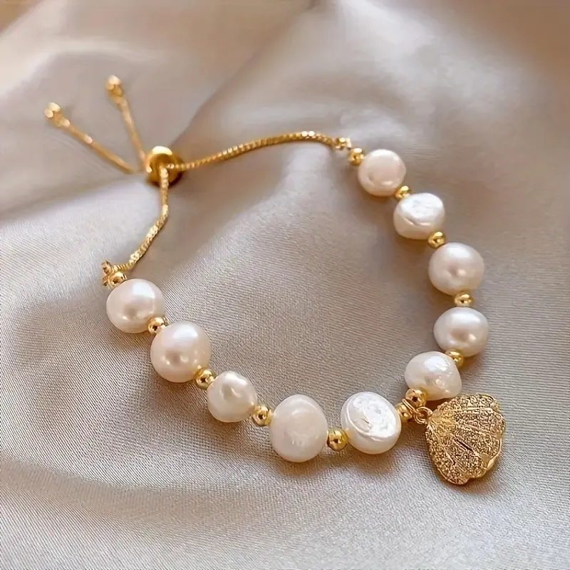 Shell Freshwater Pearl Bracelet Female Luxury Style Hand Jewelry Ornament Accessories