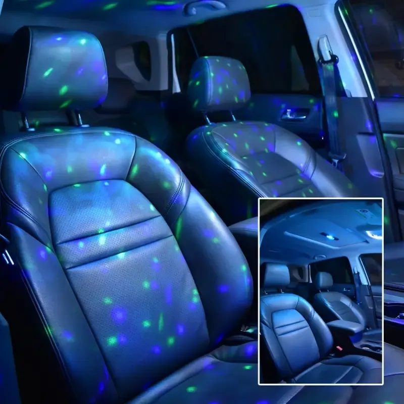 USB Rechargeable Multicolor LED Car Neon Accent Lights with Remote - 5V Interior Atmosphere Lamp for Music Rhythm, Ambient Decoration, DJ Party Lighting - Versatile Use for Vehicles & Home