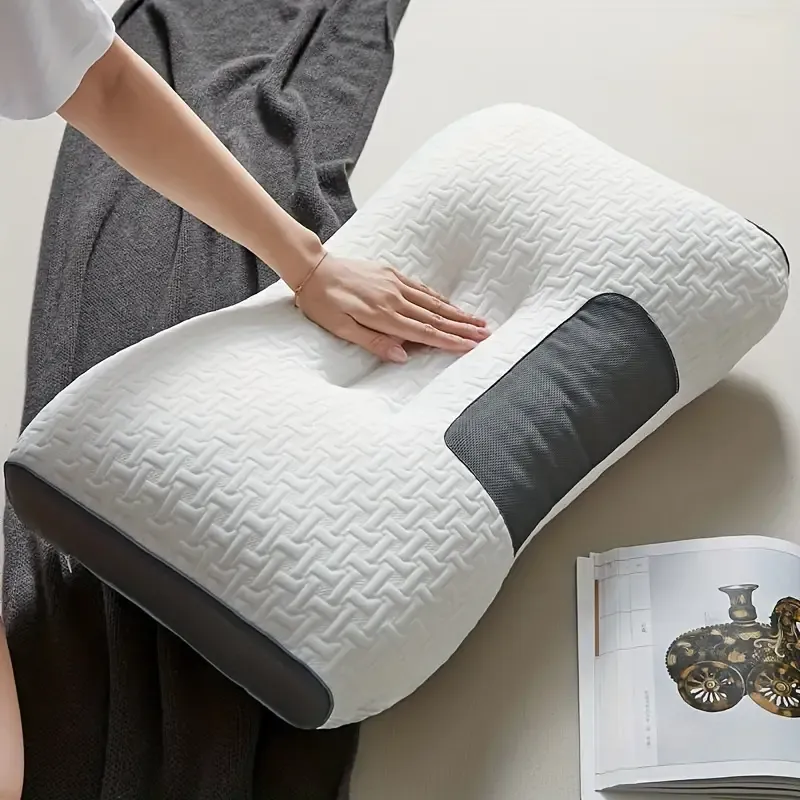 1pc - Breathable Knitted SP Neck Protection Pillow, with Moisture Absorption, Sleep Massage Core and Decorative Design, Suitable for Bedding, Living Room and Bedroom, Outdoor Tents, Camping, Hiking