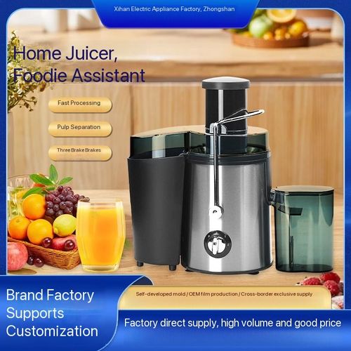 Cross-border multi-functional electric stainless steel juicer for kitchen use, large capacity, milk tea maker, fruit separator, blender, household use.