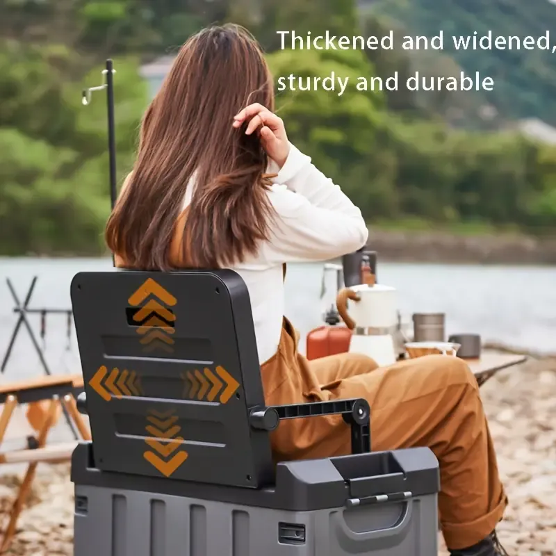Versatile Foldable Car Storage Box - Large Capacity for Clothes, Toys & Camping Gear, Durable Plastic, Compatible with Most Vehicles