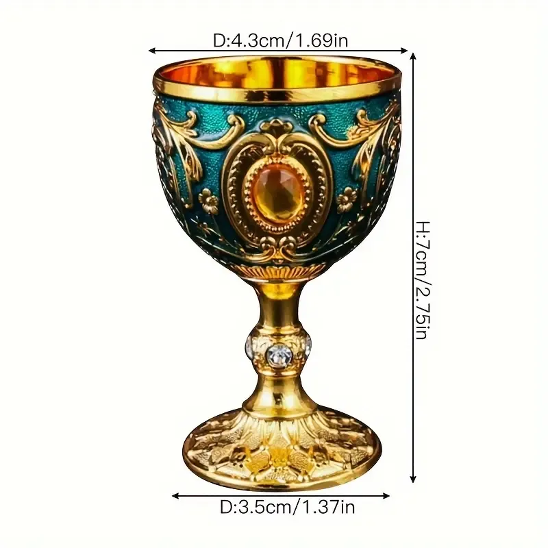Vintage Metal Wine Glass