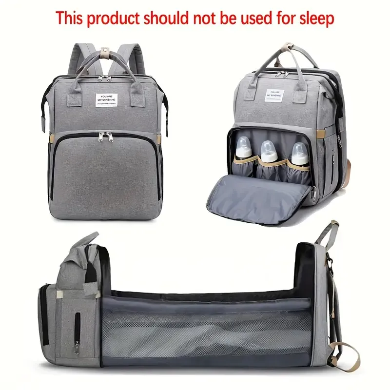 1pc Large Capacity Diaper Bag, Mom Portable Backpack, Halloween, Thanksgiving And Christmas Gift