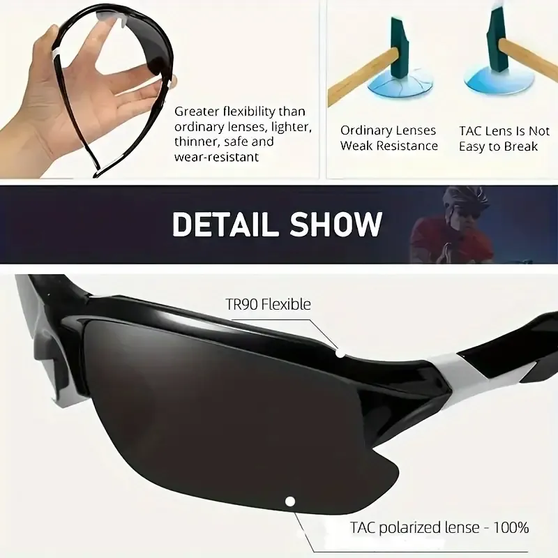 Trendy Cool Sports Polarized Fashion Glasses