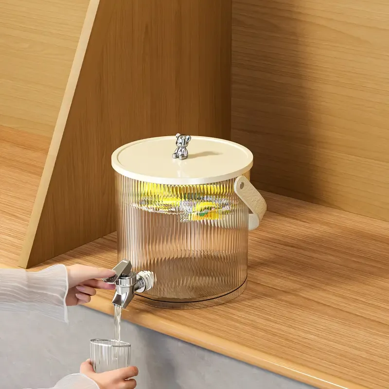 3.5L Large Capacity Beverage Dispenser with Faucet - Durable Plastic, Perfect for Milk & Juice, Ideal for Family Gatherings & Events