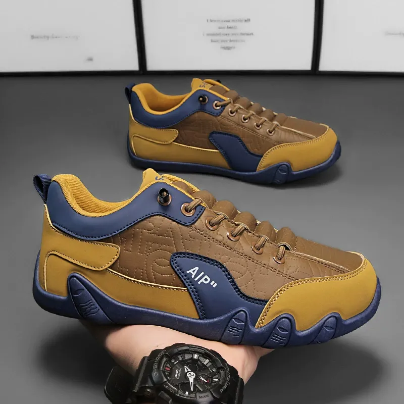 Men's autumn casual leather shoes with soft soles