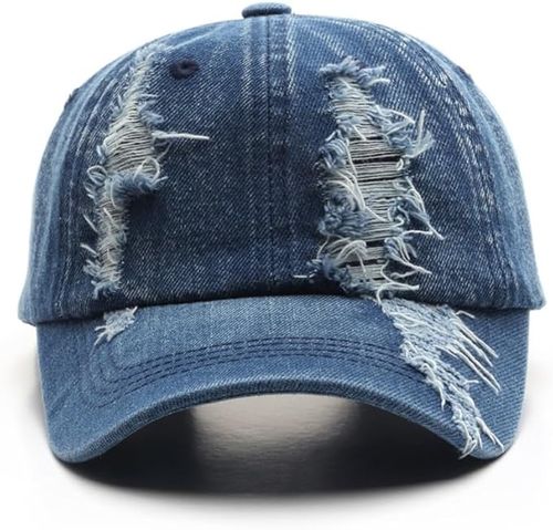 1pc Unisex Sunshade Washed Denim Baseball Cap With Trendy Pattern For Matching Sportswear, Jeans, And Daily Wear For Shopping, Going To School And Work