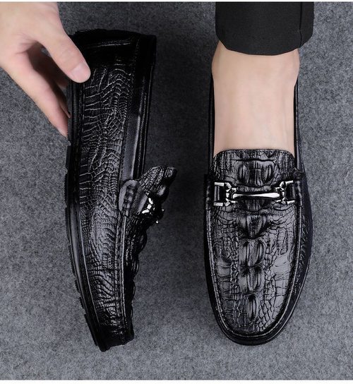 Soft sole British leather crocodile shoes