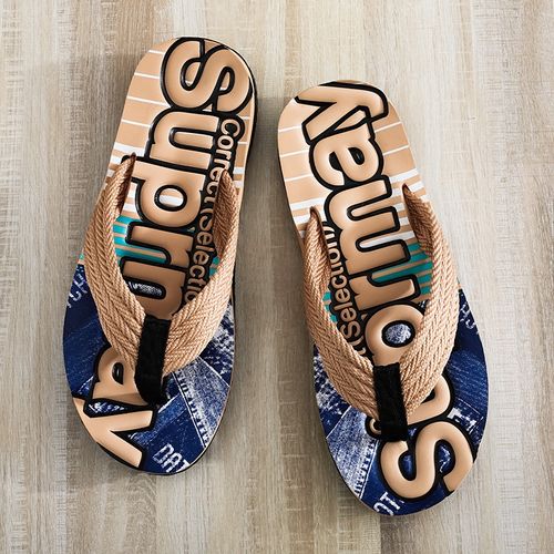 Fashionable ankle-encircling slip-on anti-slip beach sandals with ankle straps