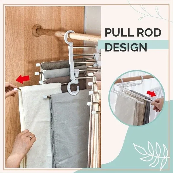Multi-functional Pants Rack - Closet Multiple Layers Multifunctional Uses Rack Organizer for Trousers Scarves Slack