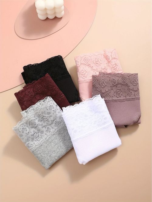 6pcs Women's underwear mid-rise briefs