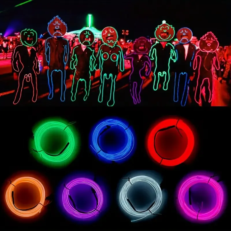Glow Wire Cable LED Neon Costumes