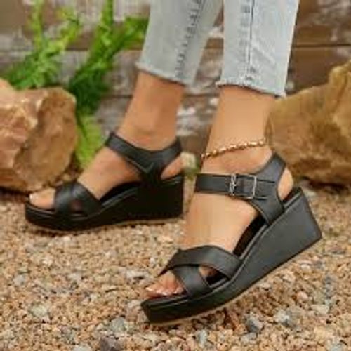 open-toe sandals for women buckled Roman sandals