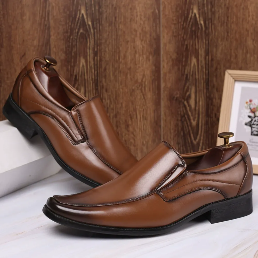 Men's leather shoes slip-on shoes
