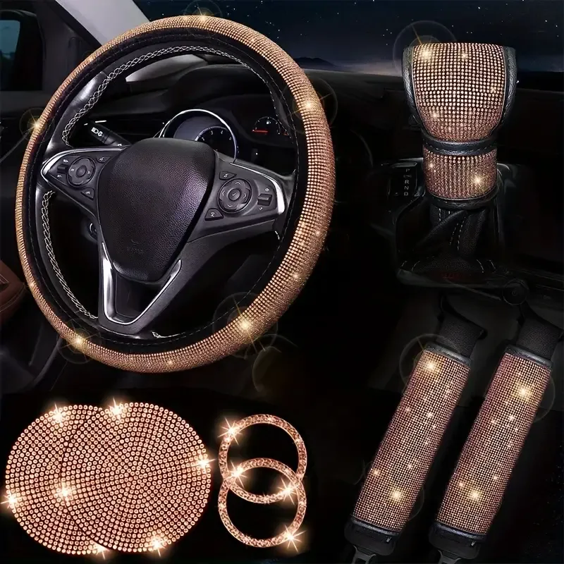 Sparkling Rhinestone Car Interior Decor