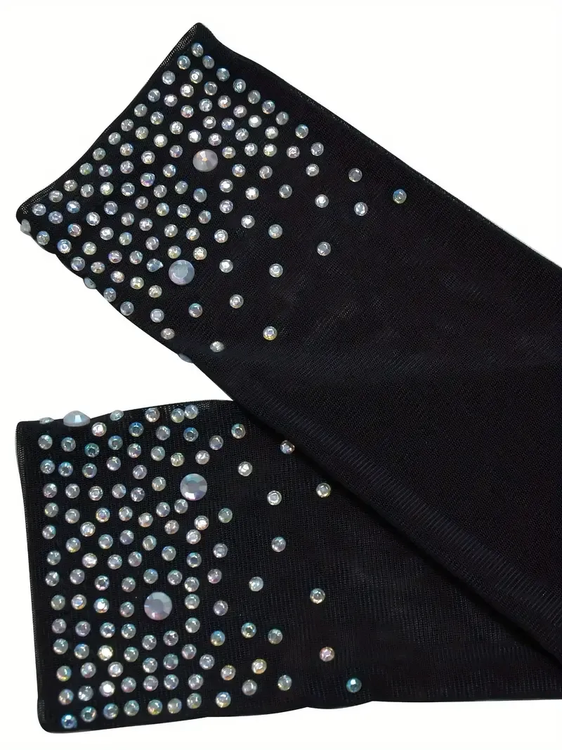 Mesh Stitching Sequin Cocktail Dress