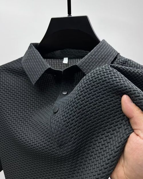 Men's 2025 summer new lapel T-shirt men's short-sleeved business casual T-shirt men's Polo shirt